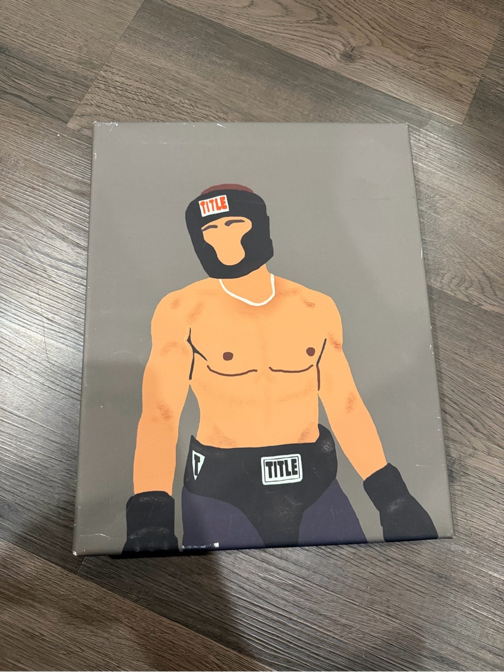 11x14 Boxer Wall Art Print in Gray